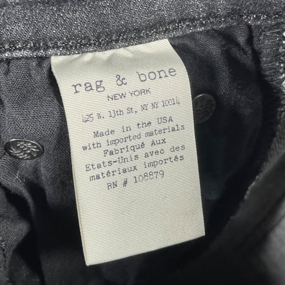 Rag & Bone Jeans Womens 28 black denim skinny ankle designer casual high rise - Picture 7 of 11